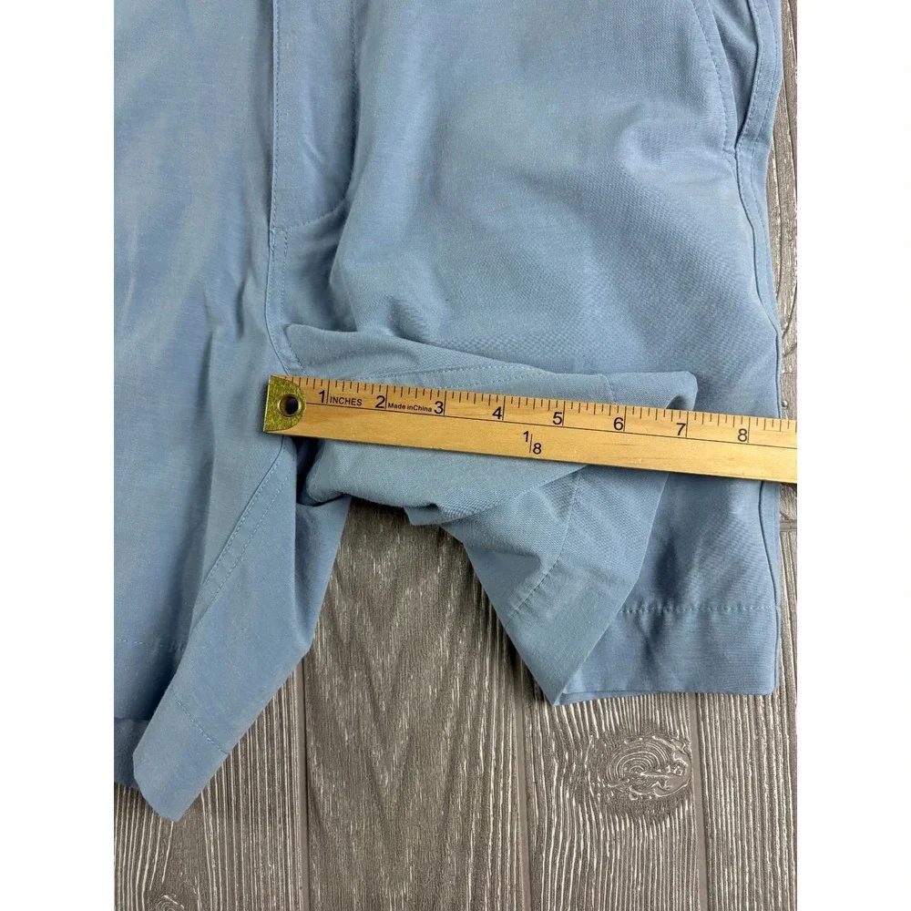 Faherty All Day Shorts Blue Mens Size 30 Inseam 7 Stretch Chino Flat Front